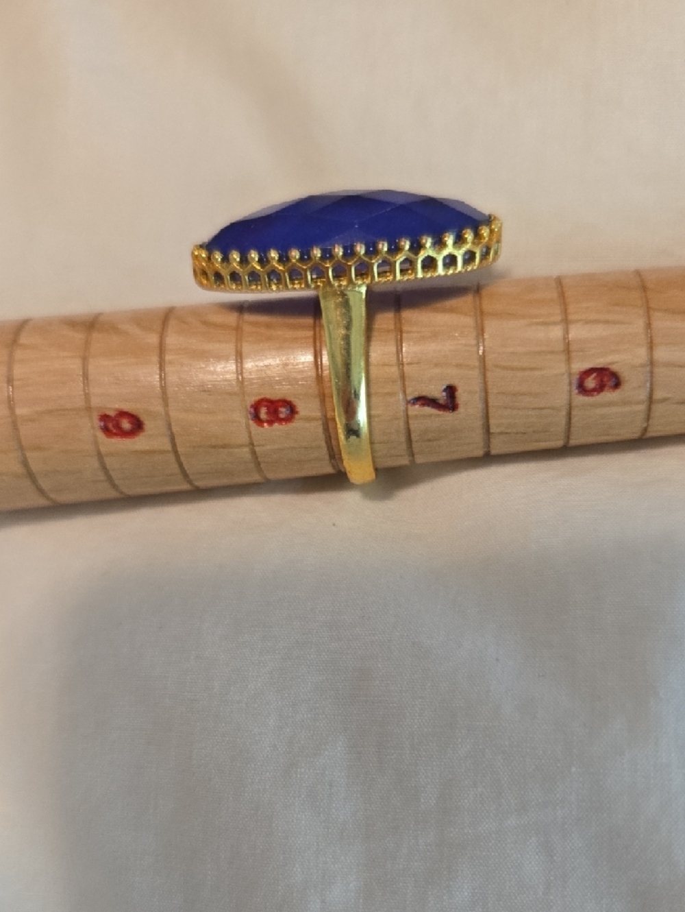 14K GOLD FILLED NATURAL TANZANITE RING - Picture 6 of 7